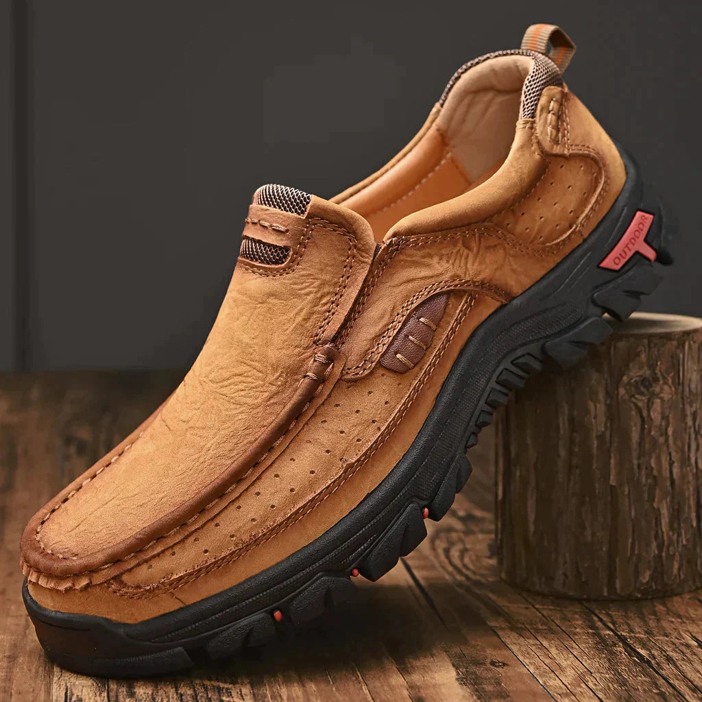 Men's Orthopedic Slip-On Shoes | Leather, Ergonomic, Non-Slip