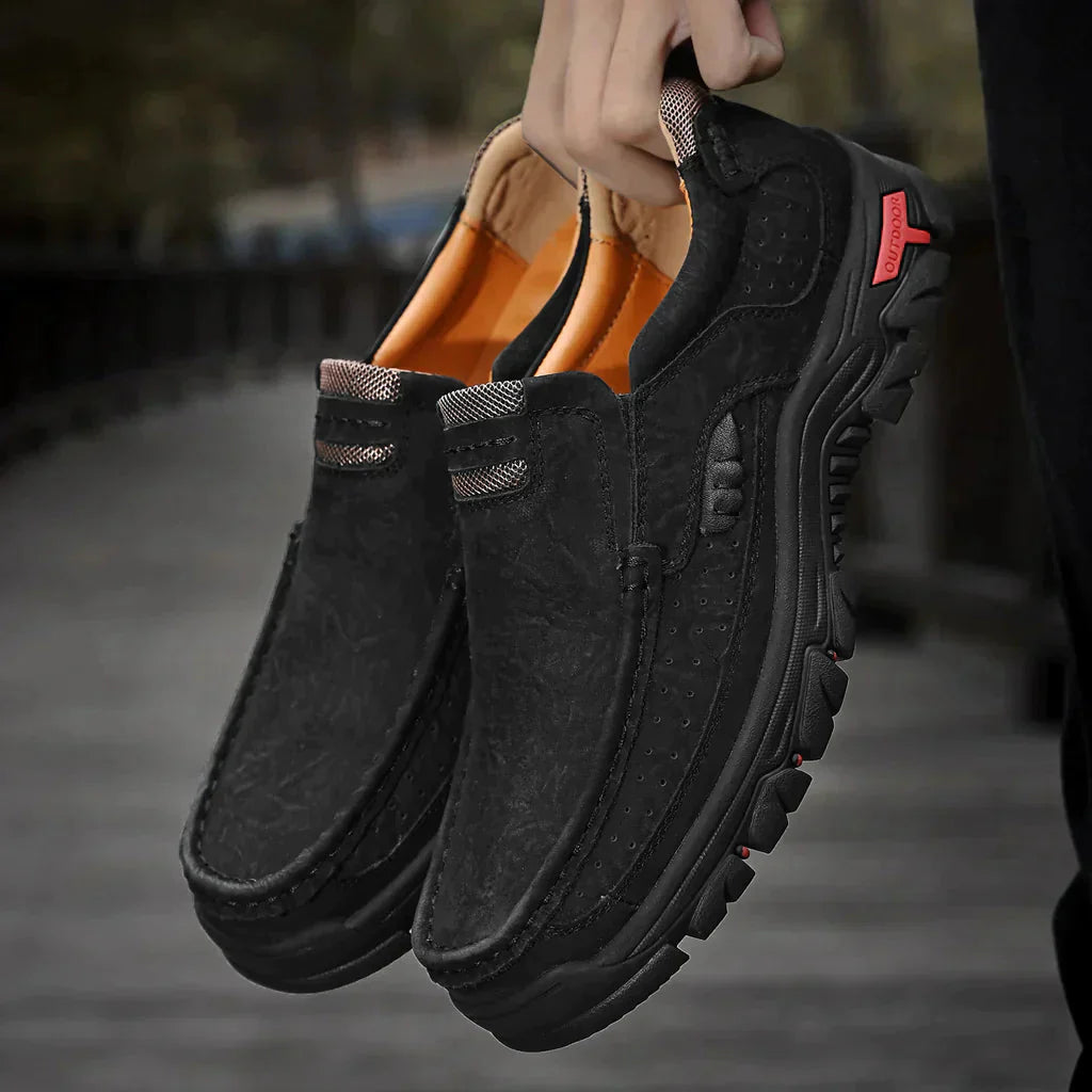 Men's Orthopedic Slip-On Shoes | Leather, Ergonomic, Non-Slip