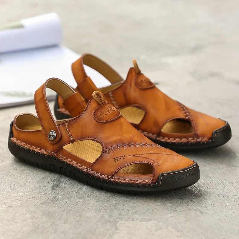 Men's Orthopedic Sandals | Leather, Arch Support | Breathable