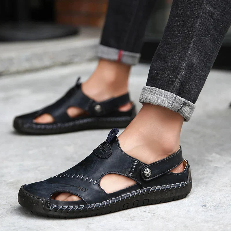 Men's Orthopedic Sandals | Leather, Arch Support | Breathable