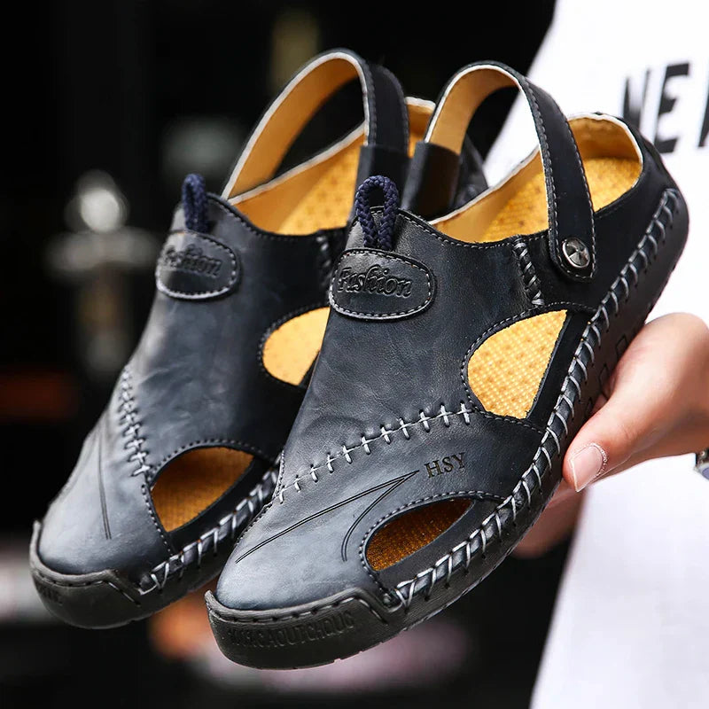 Men's Orthopedic Sandals | Leather, Arch Support | Breathable