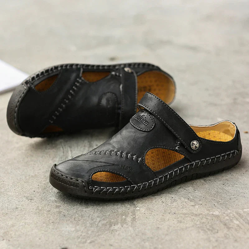 Men's Orthopedic Sandals | Leather, Arch Support | Breathable