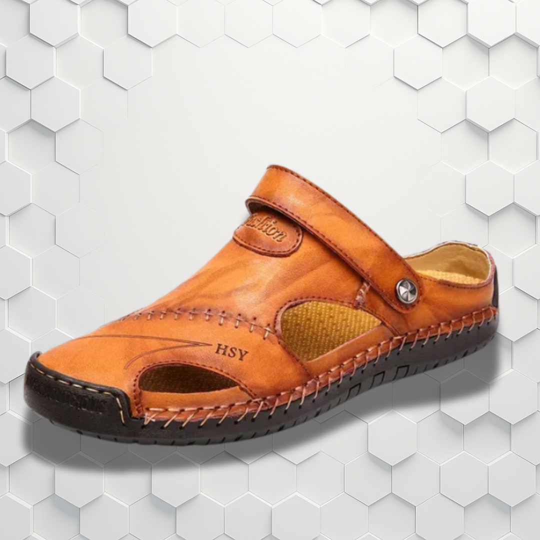 Men's Orthopedic Sandals | Leather, Arch Support | Breathable