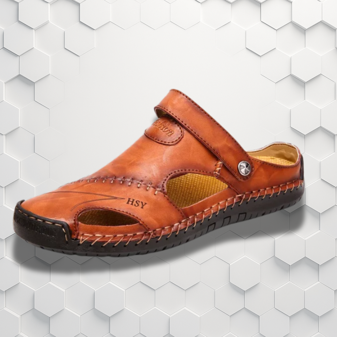 Men's Orthopedic Sandals | Leather, Arch Support | Breathable