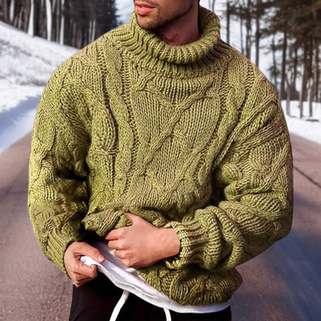 Men's Warm Knit Sweater - Comfortable - Versatile - Casual - Winter