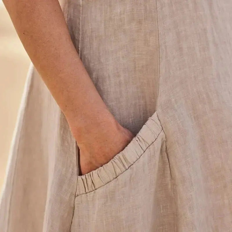 Women's Linen Dress | Long Relaxed Fit | Casual Summer Style