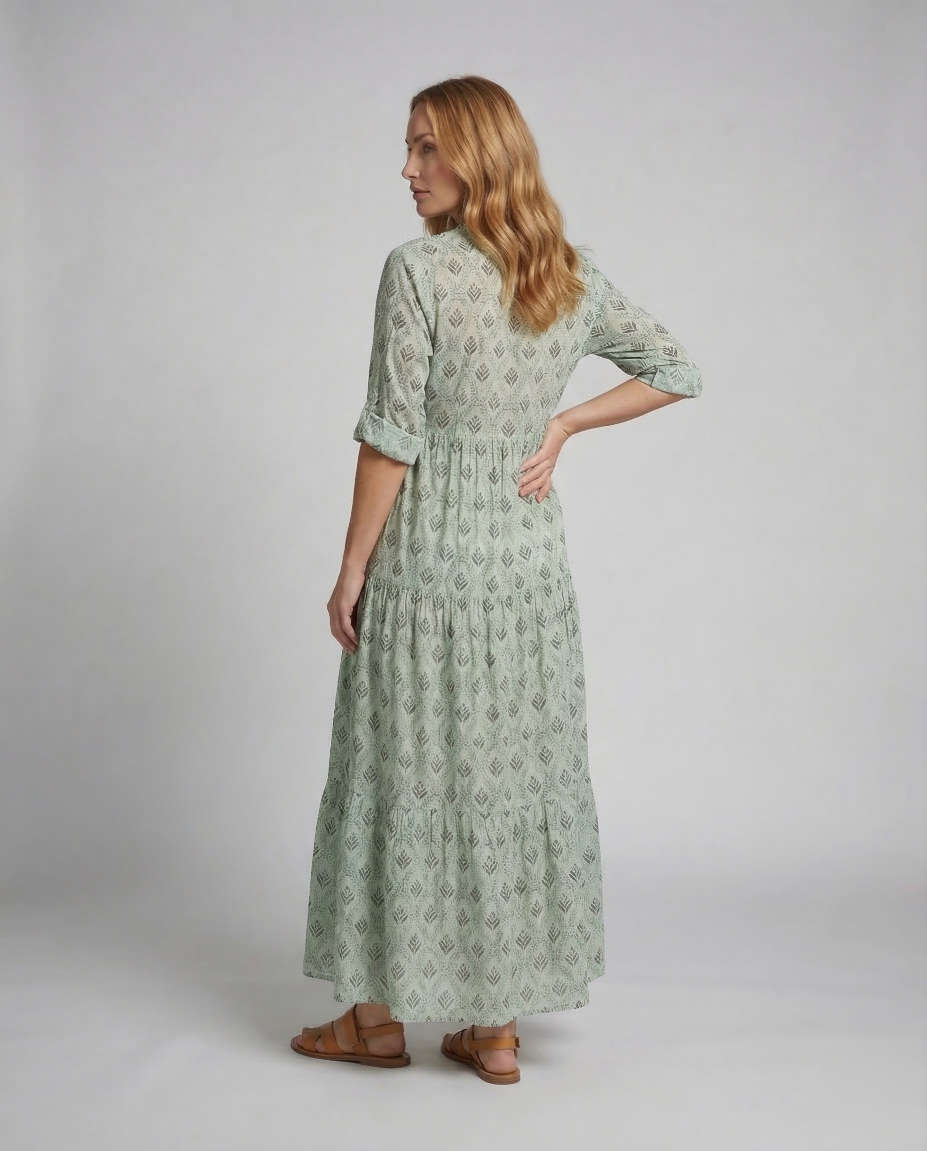 Cotton Maxi Dress | Boho Summer, Lightweight V-Neck