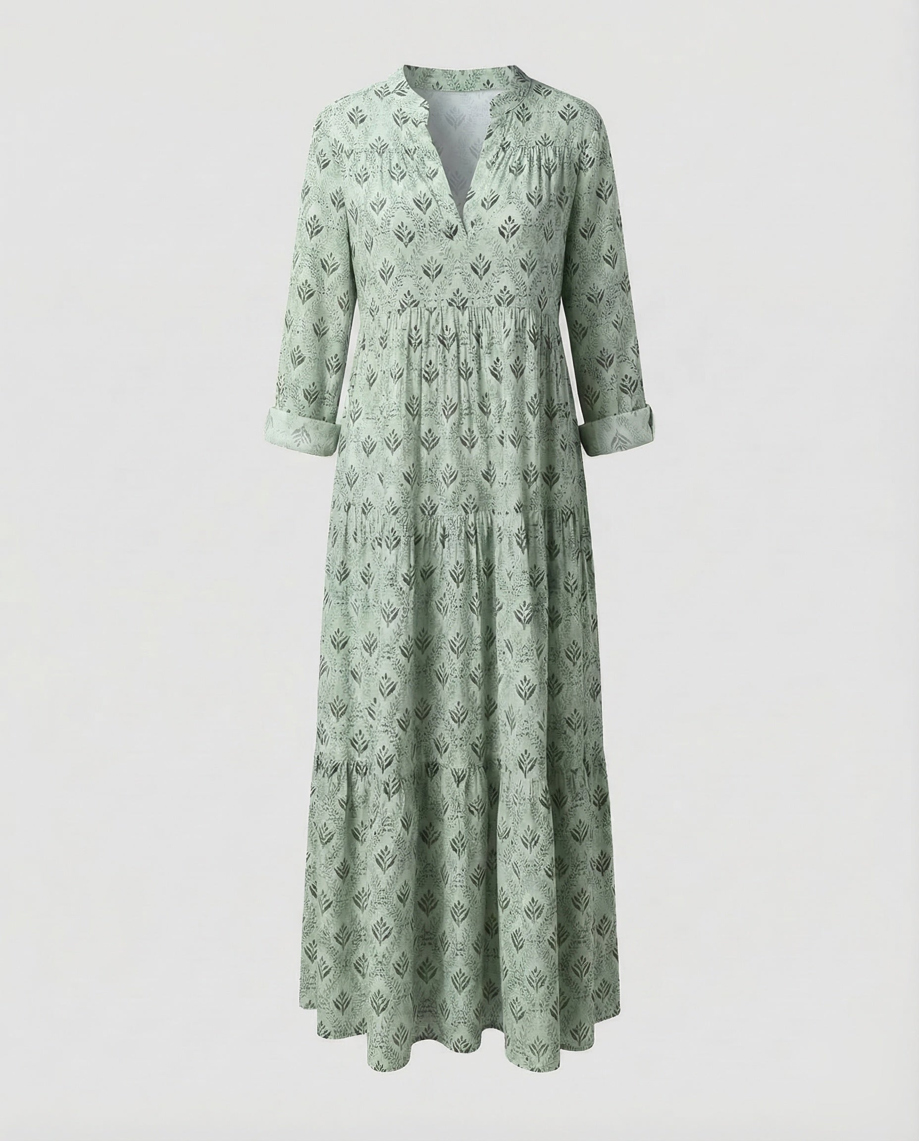 Cotton Maxi Dress | Boho Summer, Lightweight V-Neck