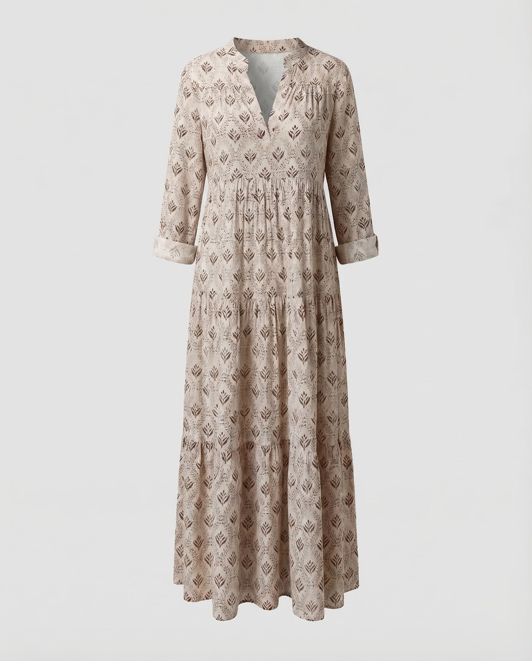 Cotton Maxi Dress | Boho Summer, Lightweight V-Neck