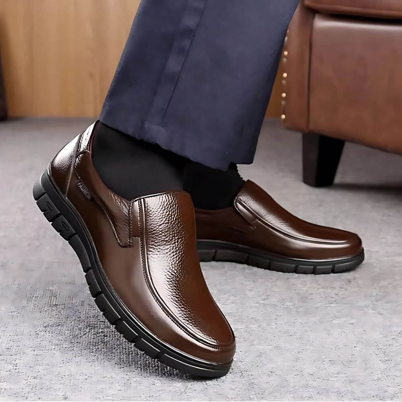 Men's Orthopedic Shoes | Leather, Black & Brown | Comfort Support
