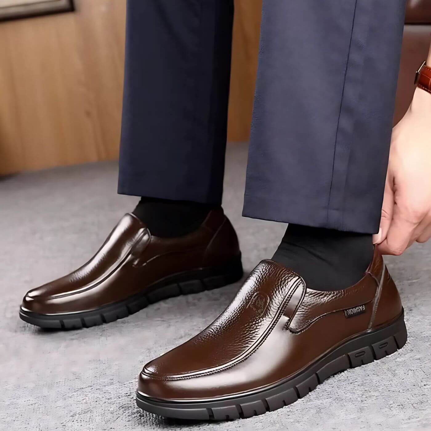Men's Orthopedic Shoes | Leather, Black & Brown | Comfort Support