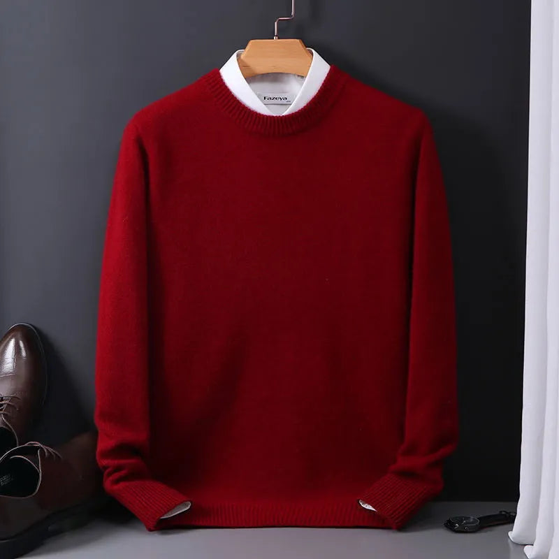 Men's Premium Cashmere Sweater - Soft - Lightweight - Classic Fit