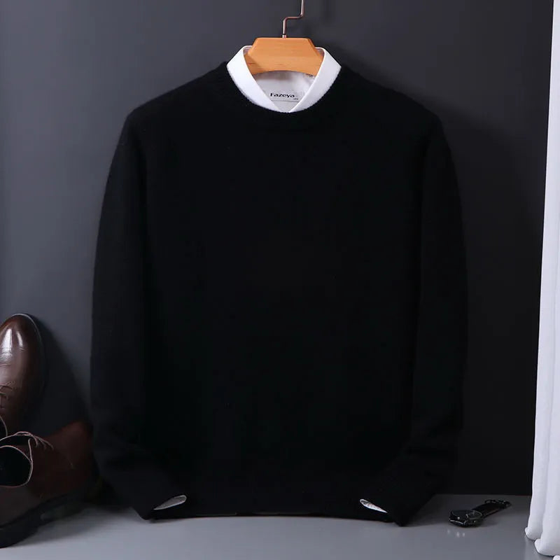 Men's Premium Cashmere Sweater - Soft - Lightweight - Classic Fit