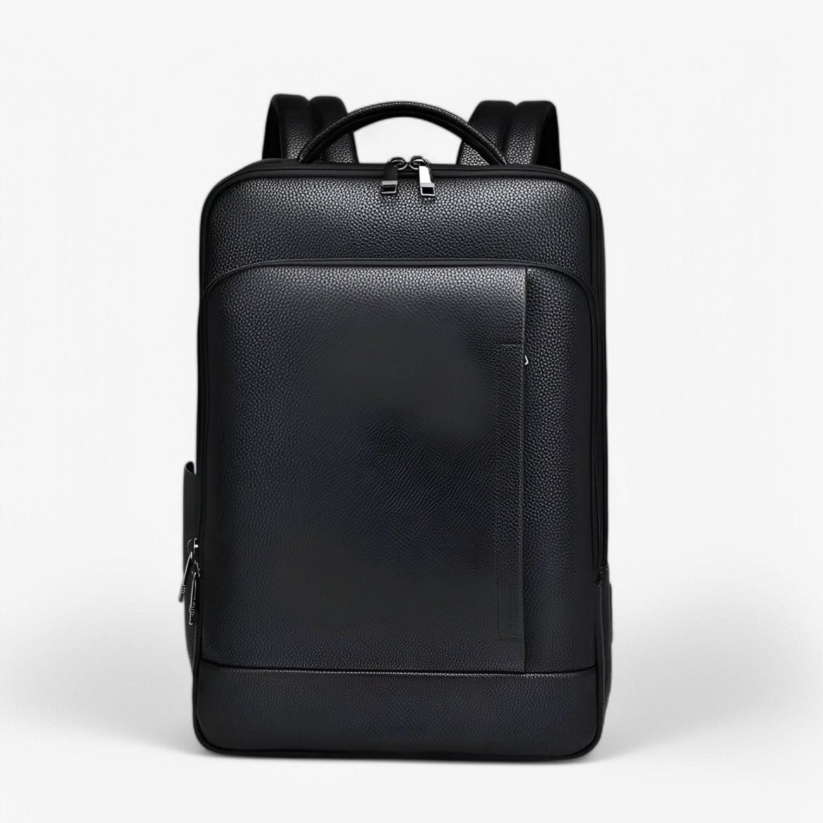 Elegant Leather Laptop Backpack with USB Charging