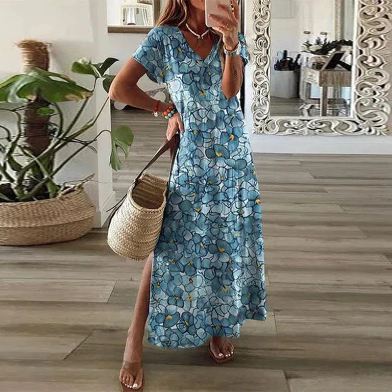 Lena | Women’s Summer Boho Printed Maxi Dress
