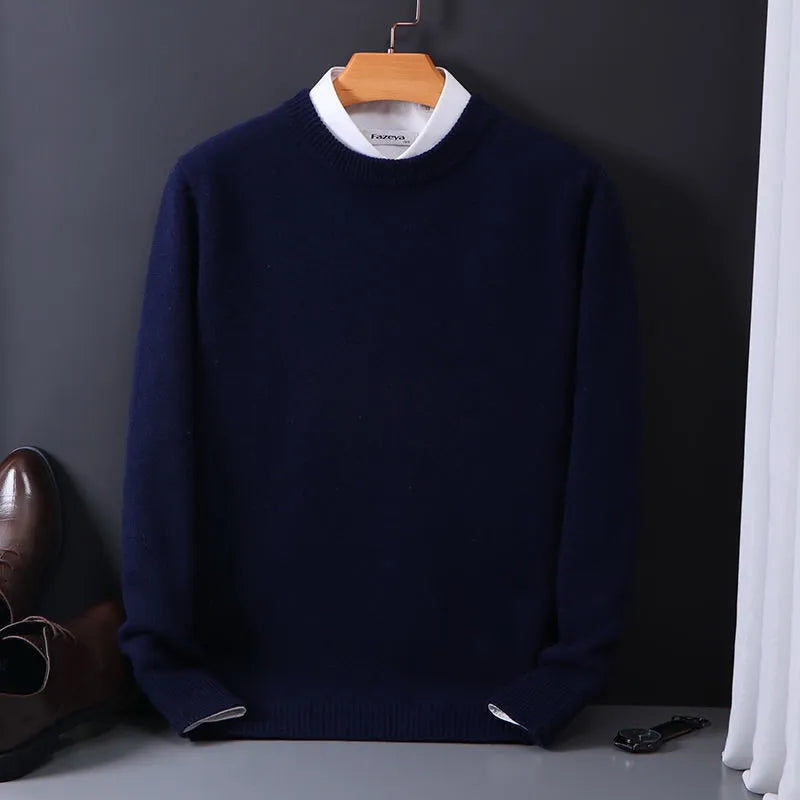 Men's Premium Cashmere Sweater - Soft - Lightweight - Classic Fit