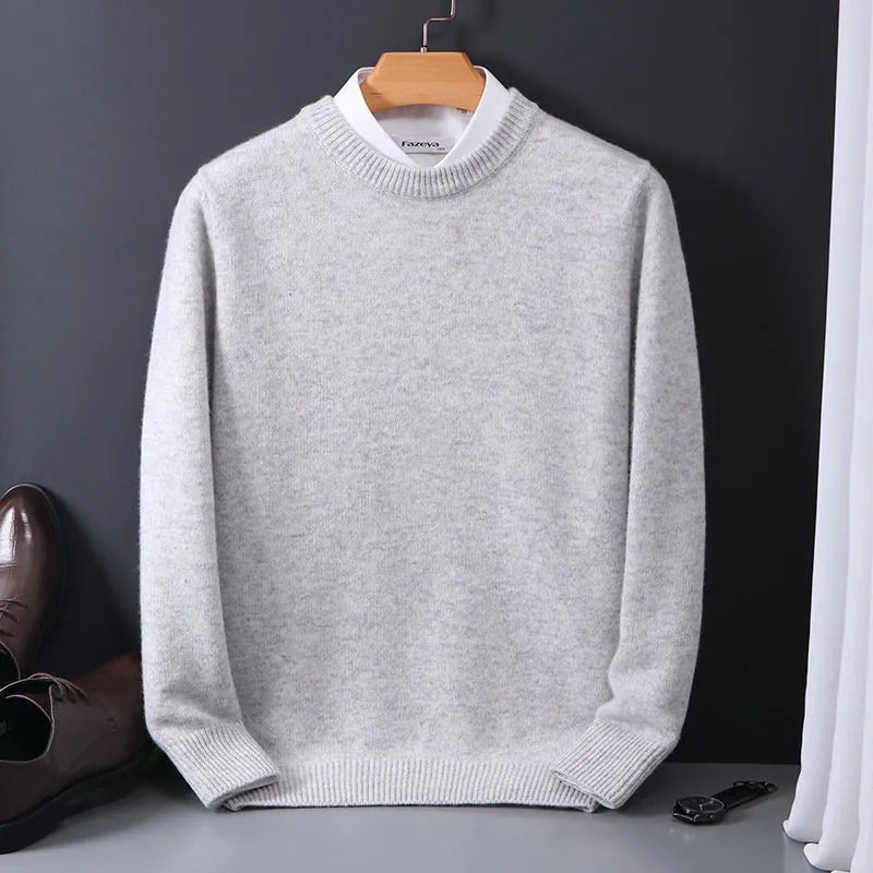 Men's Premium Cashmere Sweater - Soft - Lightweight - Classic Fit