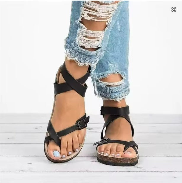 Wide Fit Arch Support Sandals | Adjustable Straps | Black, Brown