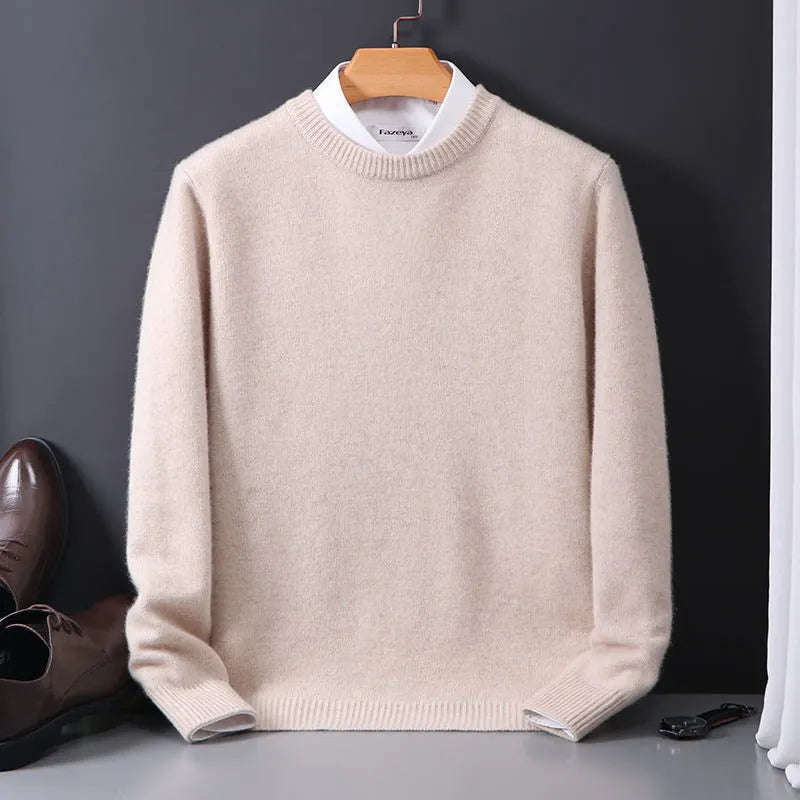 Men's Premium Cashmere Sweater - Soft - Lightweight - Classic Fit