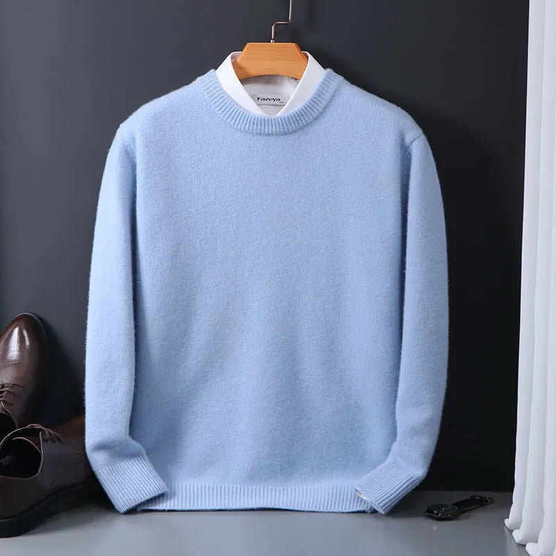 Men's Premium Cashmere Sweater - Soft - Lightweight - Classic Fit