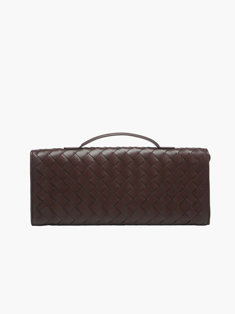 Luna - Luxe Woven Shoulder Bag with Gold Closure