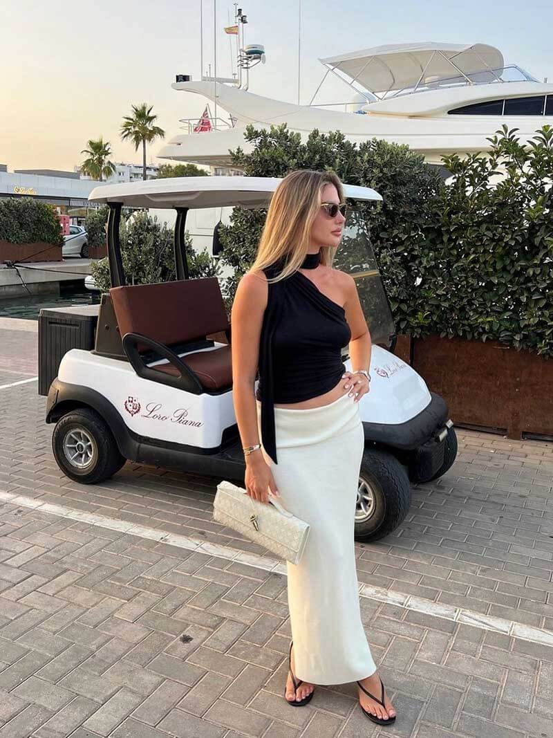 Luna - Luxe Woven Shoulder Bag with Gold Closure