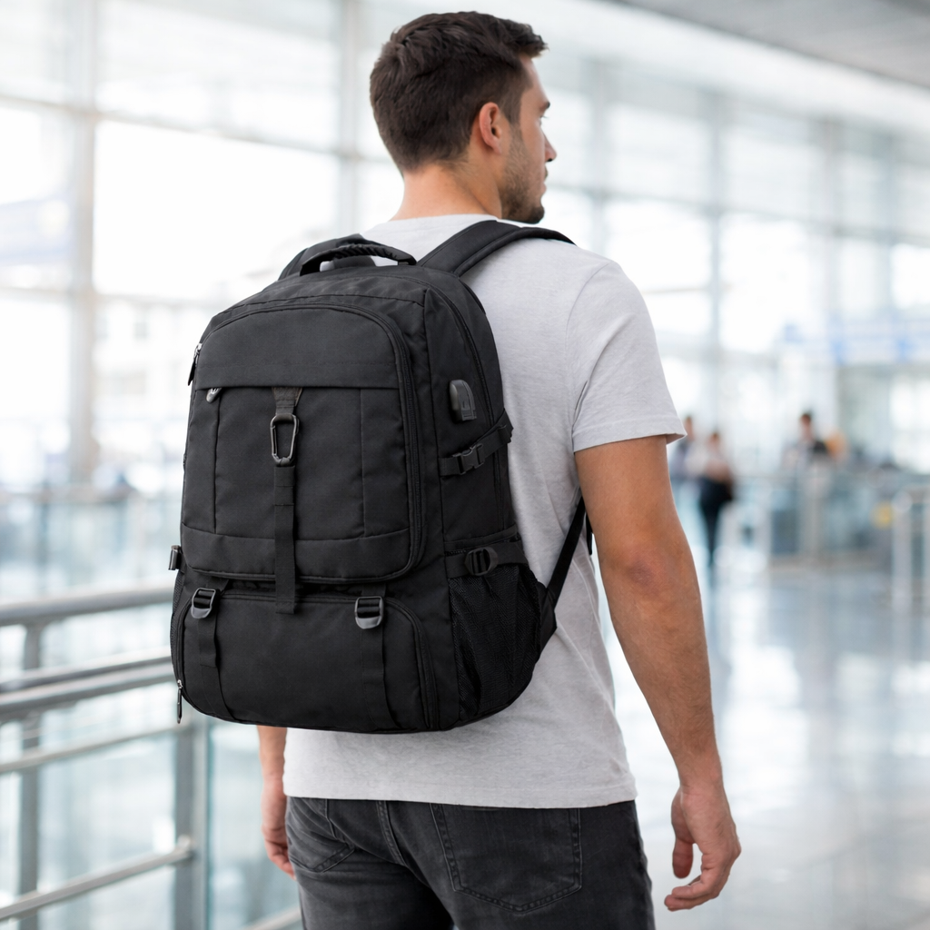 Travel Backpack | Men's, Large, Waterproof | Carry On Bag