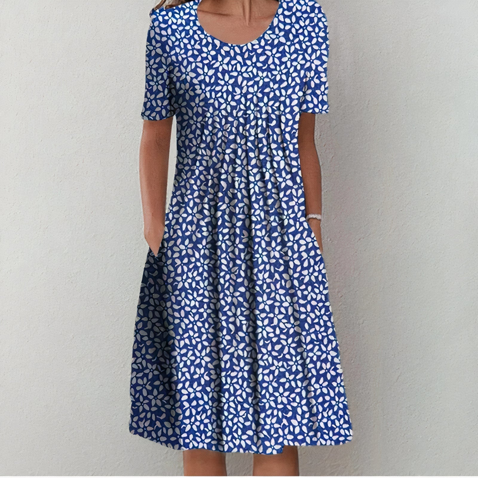 Cotton Maxi Dress | Elegant, Versatile | White, Blue, Red Floral