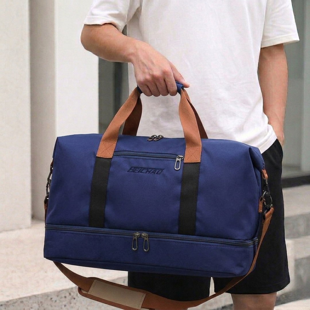 Gym Duffle Bag with Wet Dry Compartment Lightweight