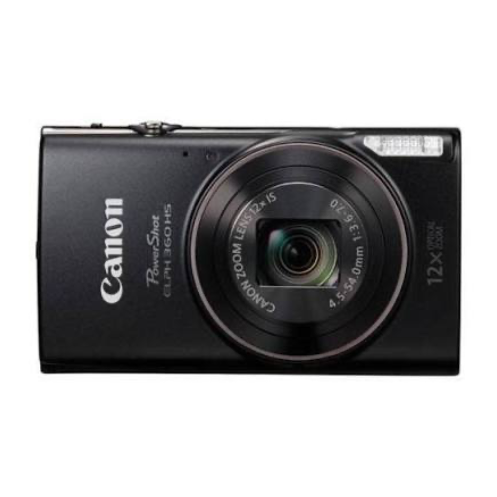 Canon PowerShot ELPH 360 HS A Wi-Fi 20.2 MP 12x Optical Zoom Digital Camera - Black