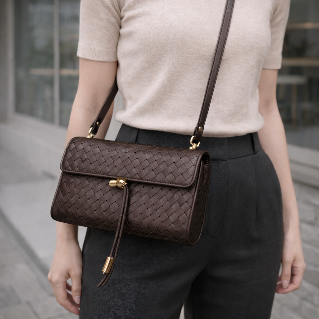 Shoulder Bag | Woven Leather | Everyday Casual Bag