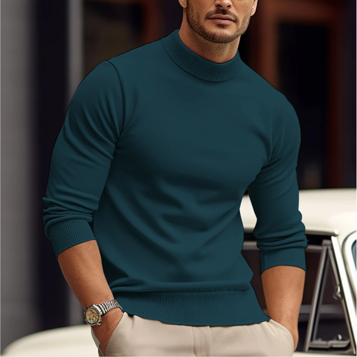 Men's Soft Cotton Sweater - Classic Fit - Stylish