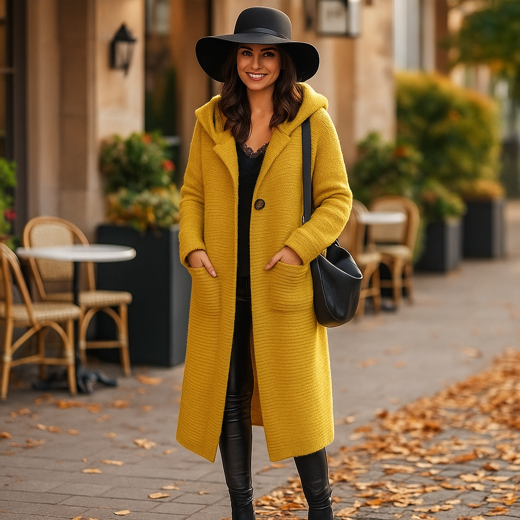 Links Selena - Hooded Longline Knit Cardigan - Women's