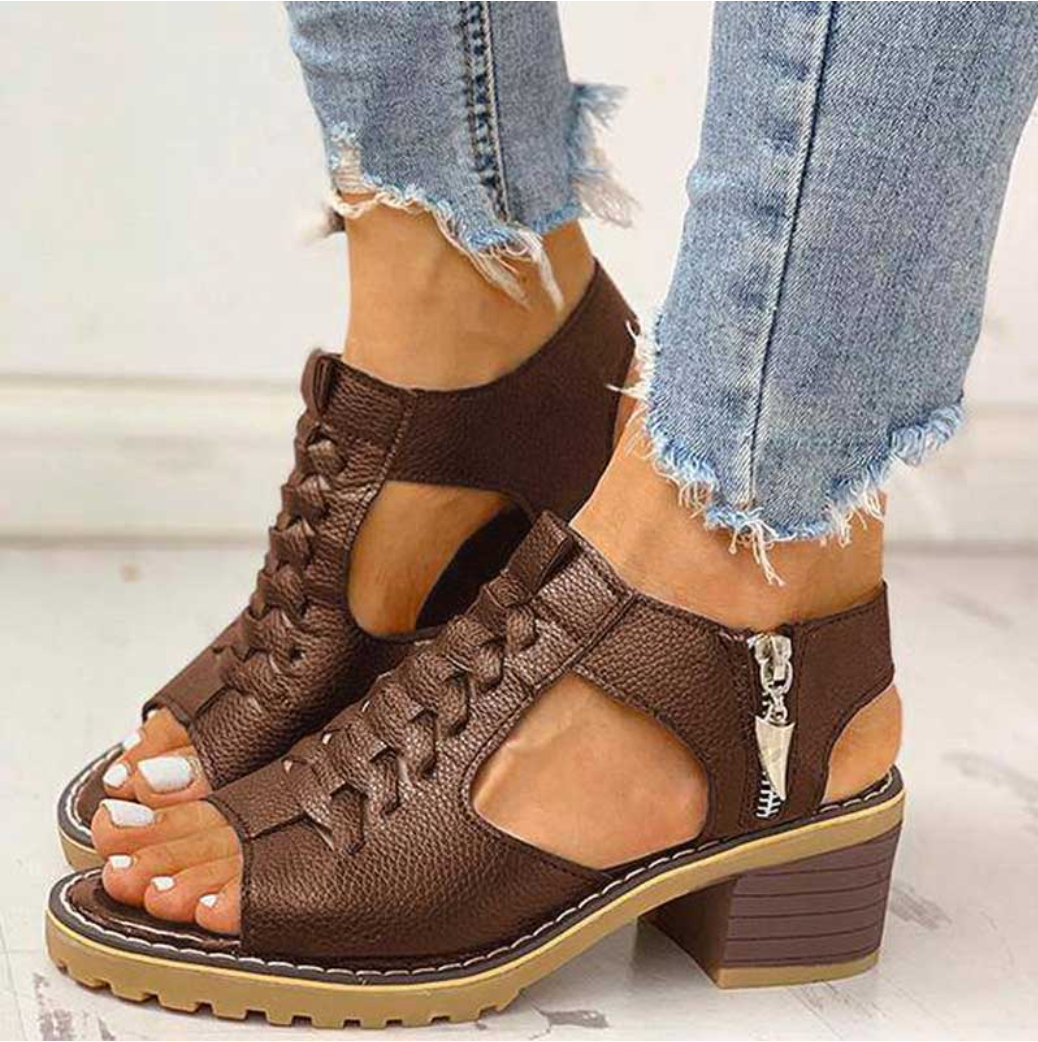 Women's Orthopedic Sandals | Block Heel, Massage Insole