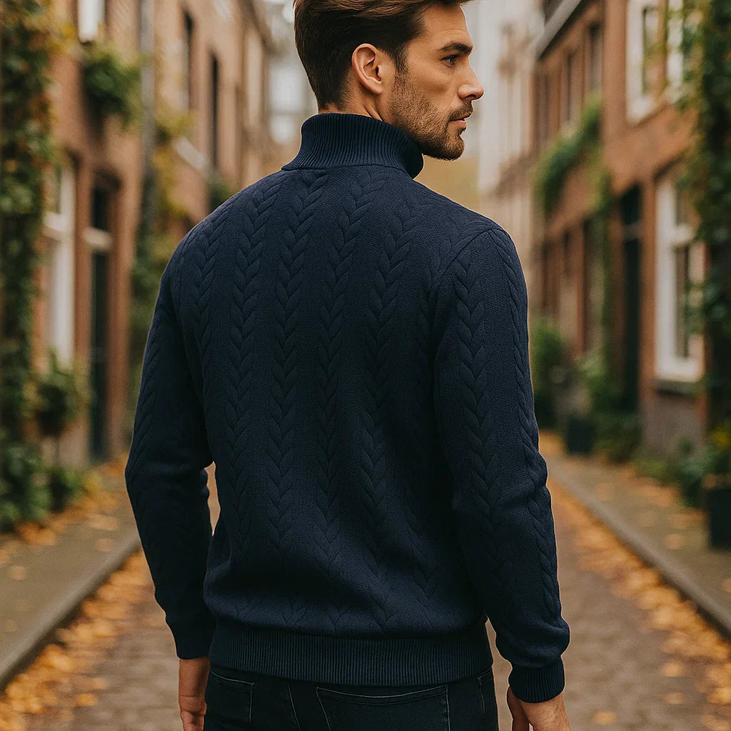 Links Michael Zip Sweater - Men's Full-Zip Knit Jacket