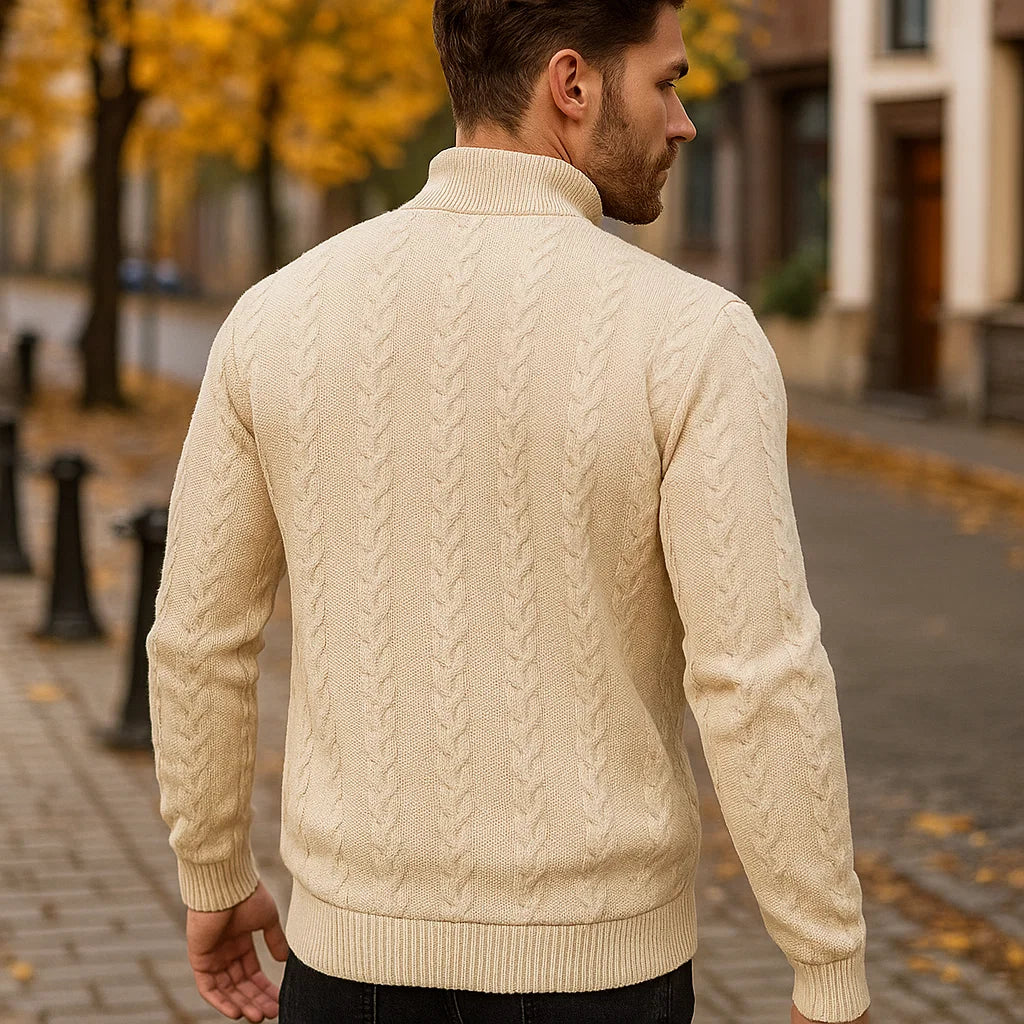 Links Michael Zip Sweater - Men's Full-Zip Knit Jacket