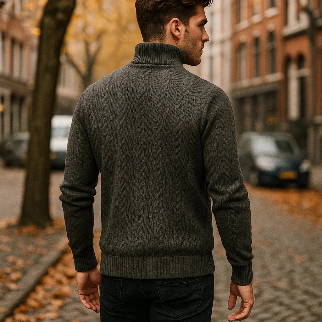 Links Michael Zip Sweater - Men's Full-Zip Knit Jacket