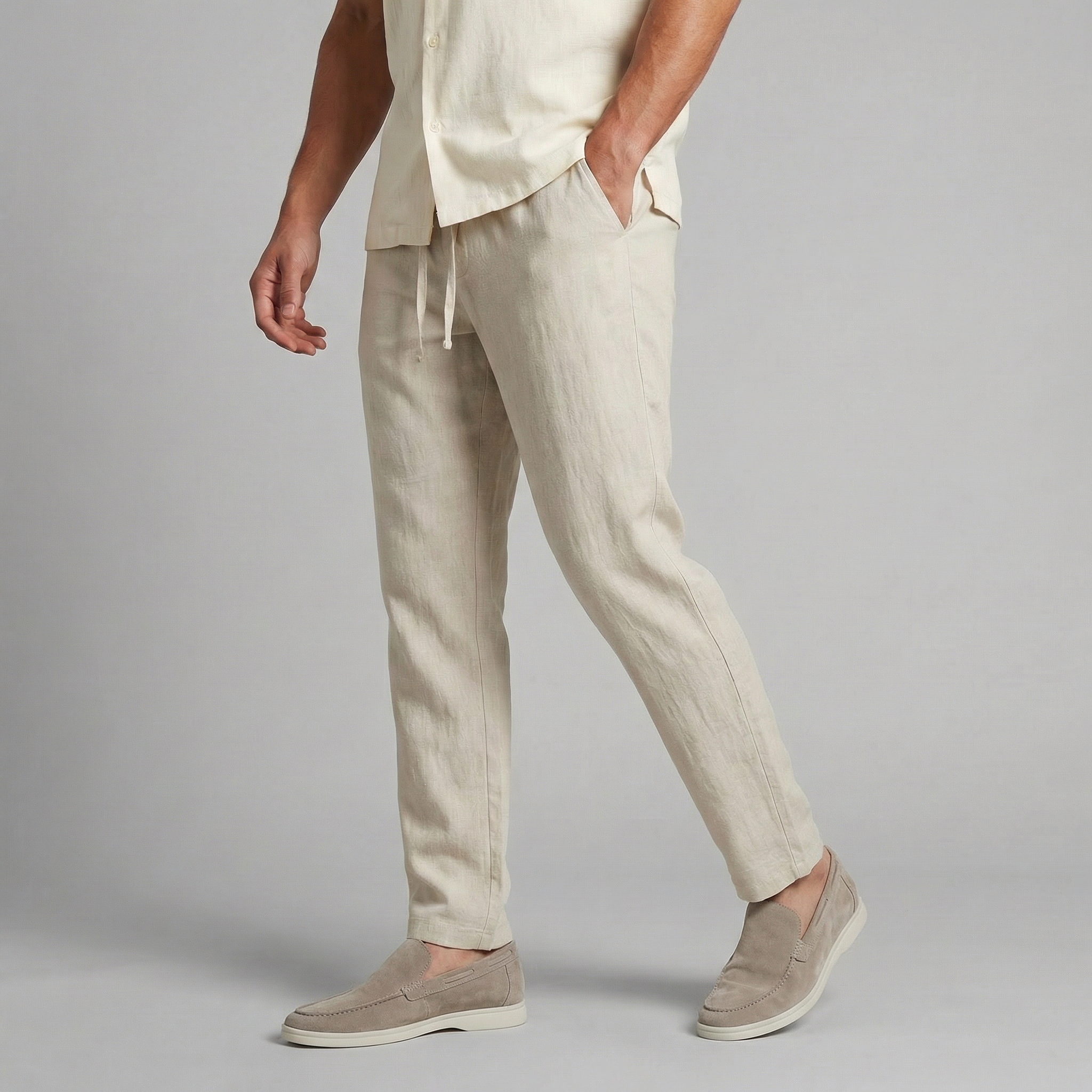 Men's Wide Leg Trousers | Casual Summer | Lightweight Breathable