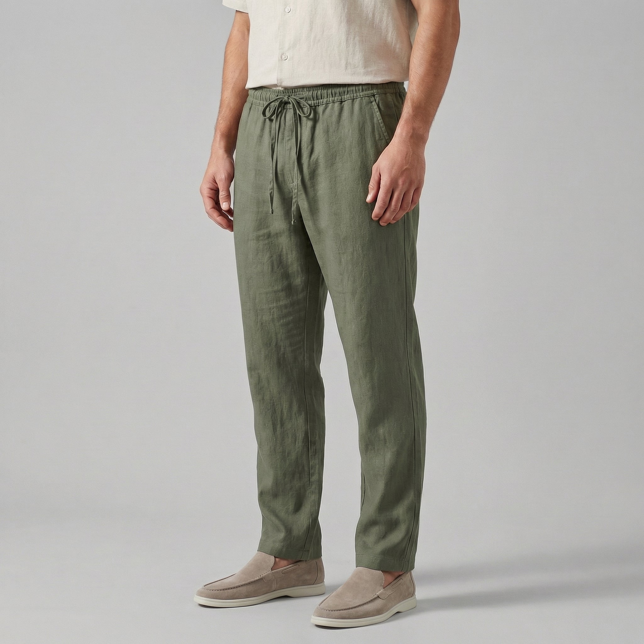 Men's Wide Leg Trousers | Casual Summer | Lightweight Breathable