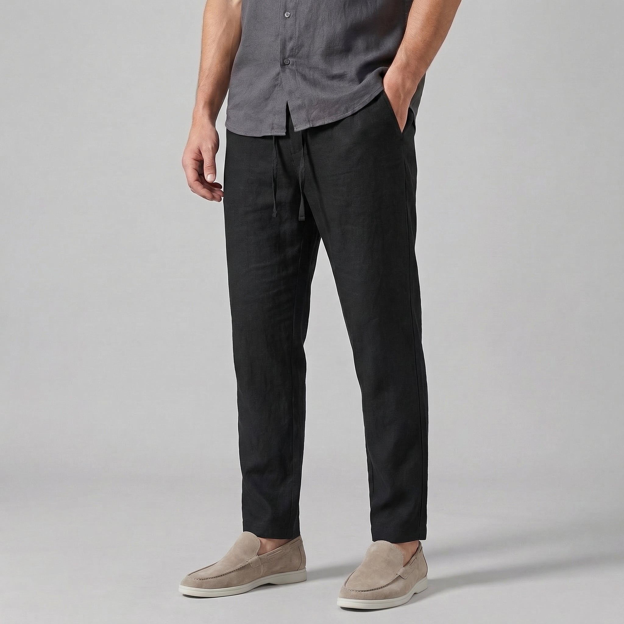 Men's Wide Leg Trousers | Casual Summer | Lightweight Breathable