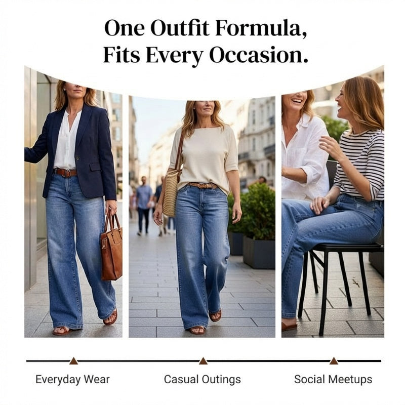 Embla High-Waisted Wide Jeans for Women  -   - Random/recent best seller
