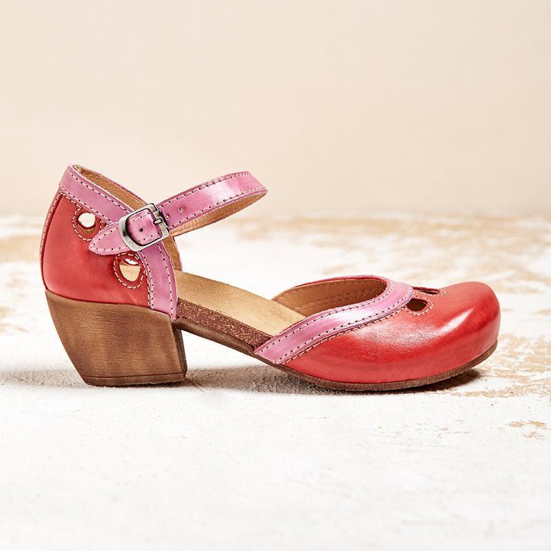 Anneke| Women's Orthopedic Low Heel Flat Sandals  -   - mayberry BS - recent