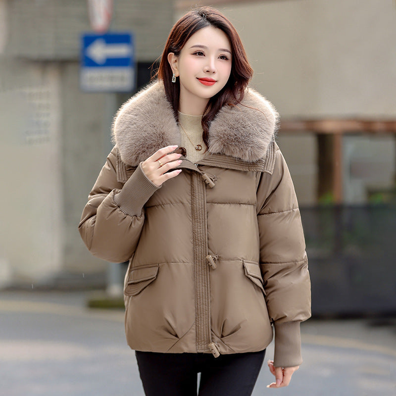 Women's Loose Bread Jacket – Casual Lapel Style