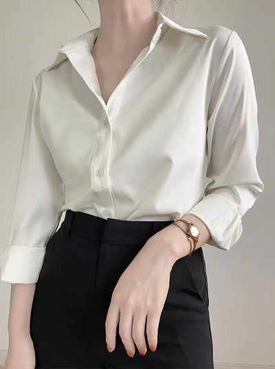 Women's Premium Satin Shirt – Elegant High-Grade Style