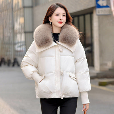Women's Loose Bread Jacket – Casual Lapel Style