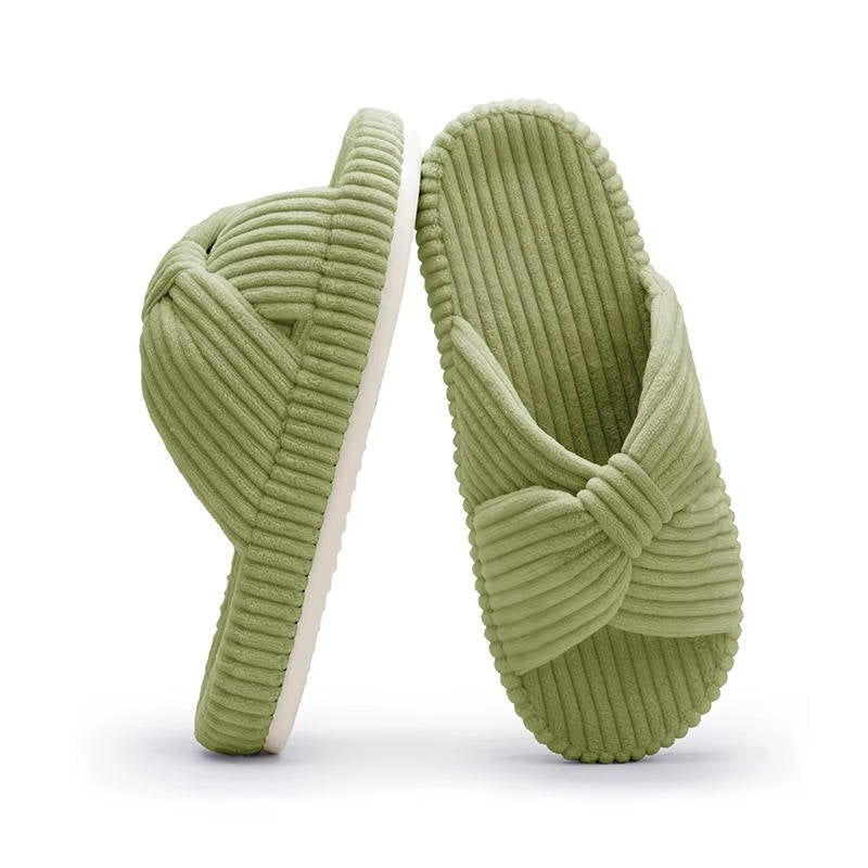 Nora Arch Support Slippers for Women for Plantar Fasciitis Relief, Ergonomic Cross Bow Bedroom slippers