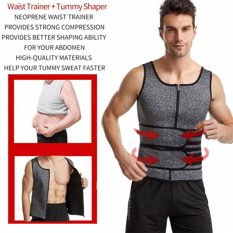 Orla Sauna Vest Waist Trainer Double Belt, Breathable Compression Tank Top for Sweat Workout Abdominal Body Shaping