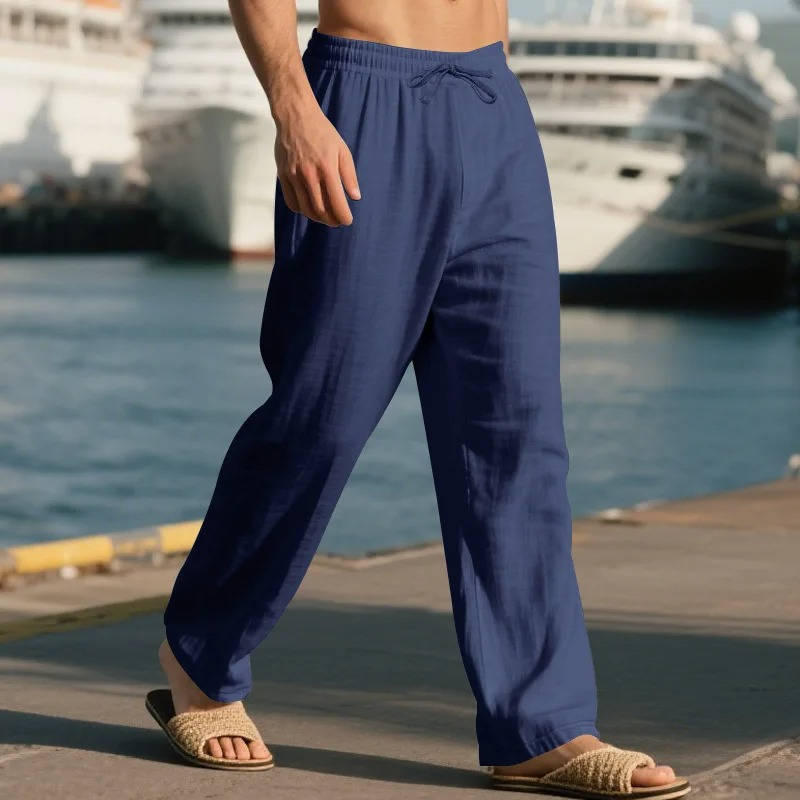 Ottoline Linen Casual Straight Leg Pants, Breathable, Comfortable, Perfect for Outdoor Travel and Daily Wear
