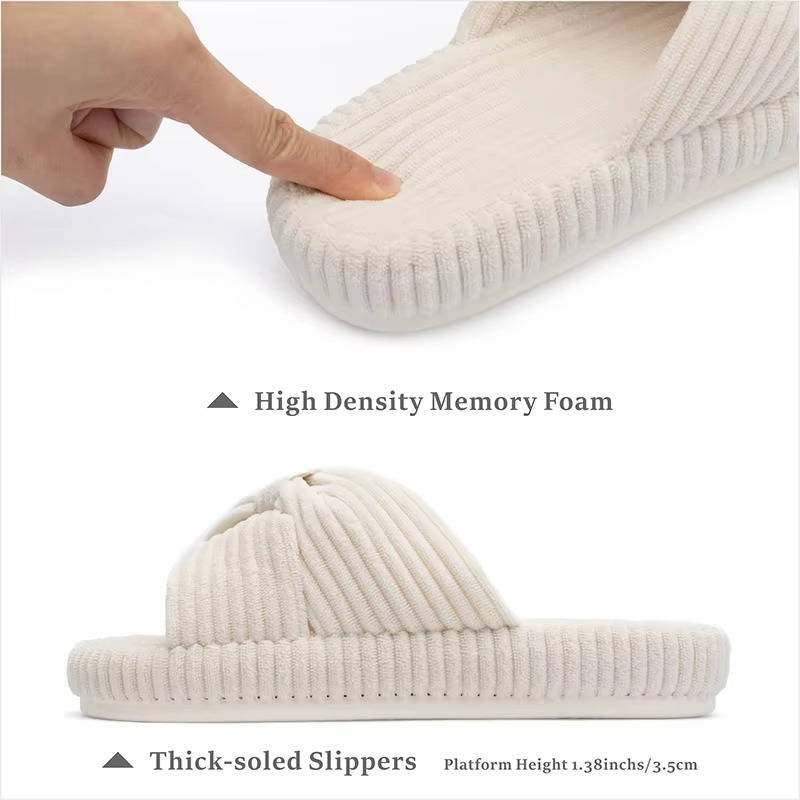 Nora Arch Support Slippers for Women for Plantar Fasciitis Relief, Ergonomic Cross Bow Bedroom slippers