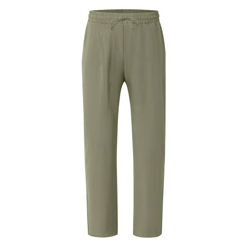 Ottoline Linen Casual Straight Leg Pants, Breathable, Comfortable, Perfect for Outdoor Travel and Daily Wear